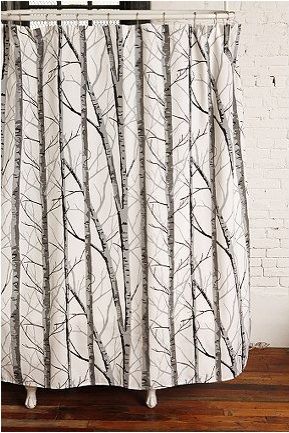 Bath Birch Shower Curtain From Urban Outfitters Remodelista Tree Curtains Unique Tree Shower Curtains Urban Outfitters, Birch Tree Shower Curtain