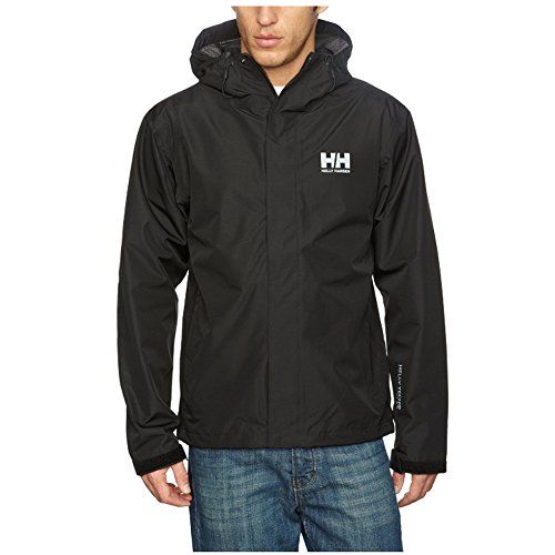 Windproof Helly-Hansen mens Seven J Waterproof and Breathable Rain Jacket With Hood