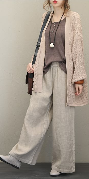 Casual Button Down Knitwear Women Loose Coat For Fall Q1538