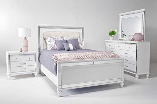 Glam Inspired Bedroom White Set Furniture Bed - Mor Furniture Meadow Bedroom Set Glam Inspired Bedroom White Set Furniture Bed - Mor Furniture Meadow Bedroom Set