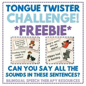 Tongue Twister Challenge With Images Speech Therapy Speech