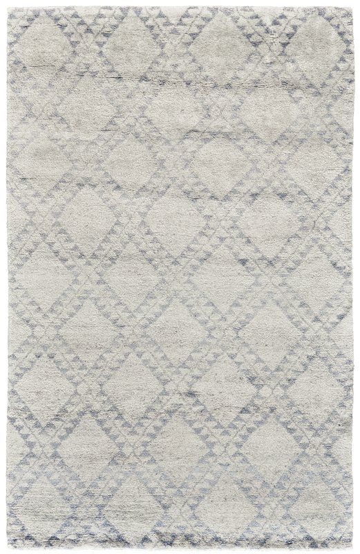 Octavia Geometric Hand Knotted Blue Area Rug Area Rugs Rugs Modern Rug Design