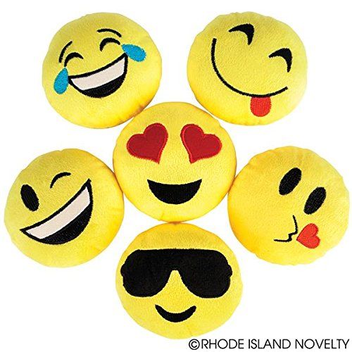 6 Emoji Smile Face Purses Birthday Party Favors Gifts Expression Characters EY