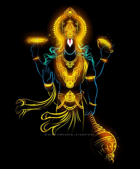 Shri Vishnu ji digital art on Behance