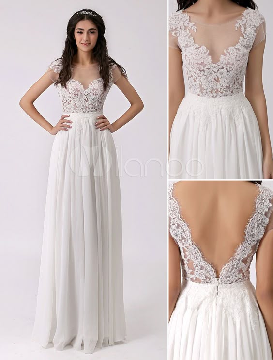 boda al aire libre de día- vestido novia