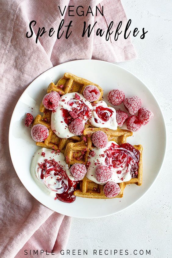 Easy Vegan Spelt Waffles With Coconut Jam Simple Green Recipes Recipe In 2020 Sweet Recipes Desserts Easy Vegan Easy Delicious Recipes