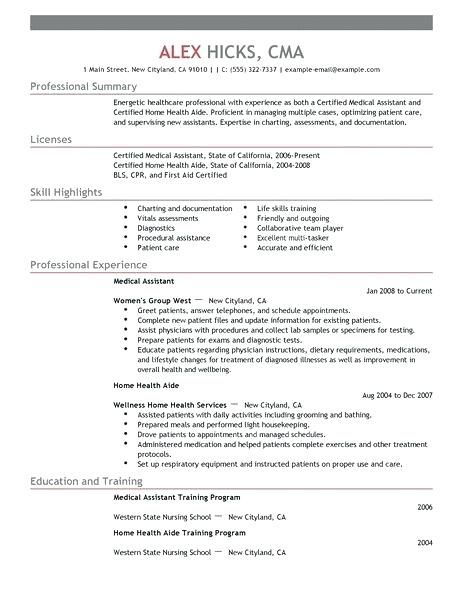 Pin By Ashley Williams Trentham On Resumes Medical Resume Template Medical Assistant Resume Medical Resume