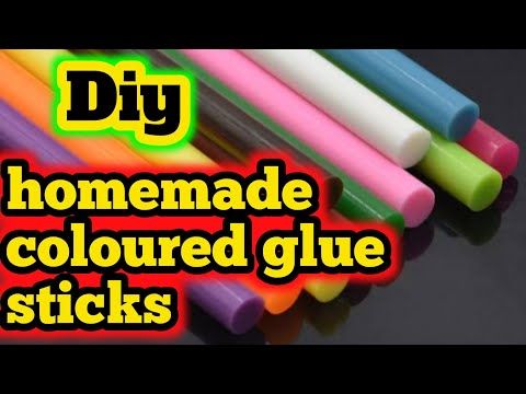 Homemade glue stick Homemade glue gun sticks Diy colour glue stick Diy glue gun sticks