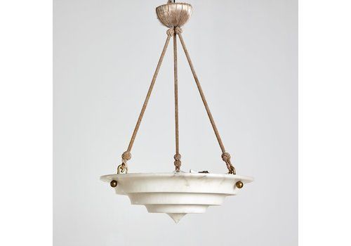 Alabaster Pendant With Matching Canopy Sweden 1930 S Chandeliers