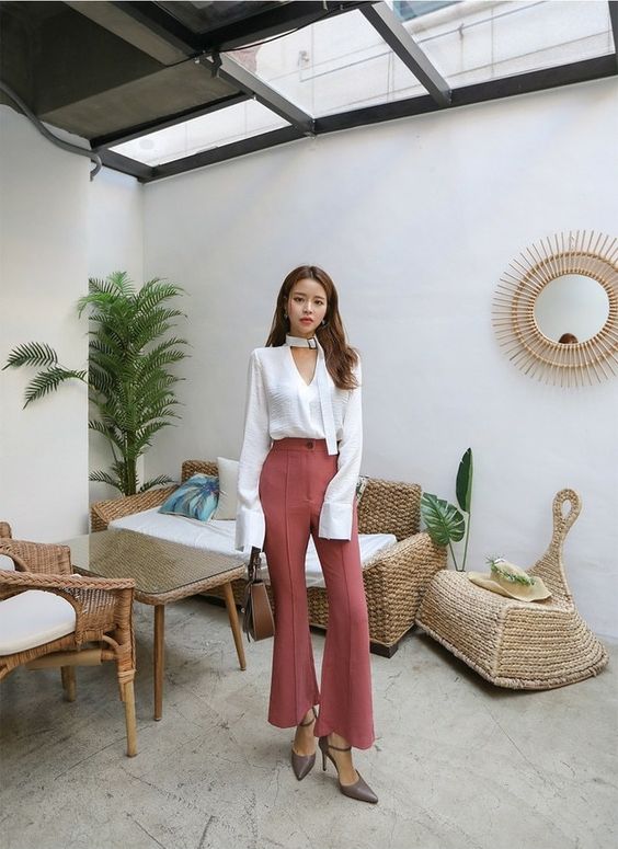 Loose Fit Choker Blouse | DABAGIRL, Your Style Maker | Korean Fashions, clothes, bags&shoes, accessories, cosmetics