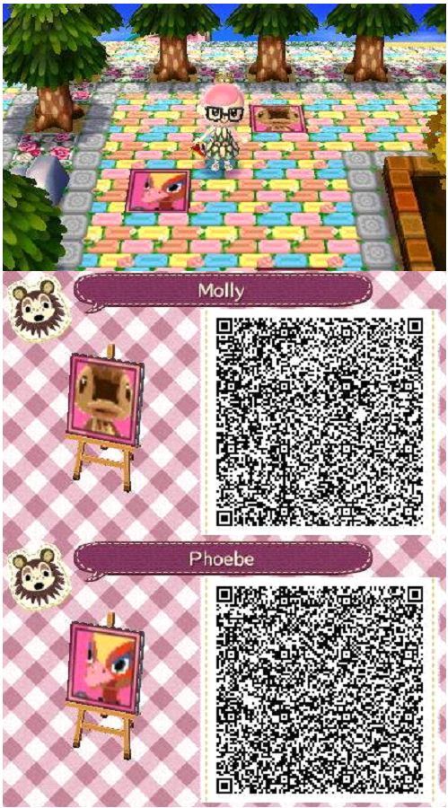 Acnl Animal Crossing New Leaf Qr Codes Villager Portraits Tiles