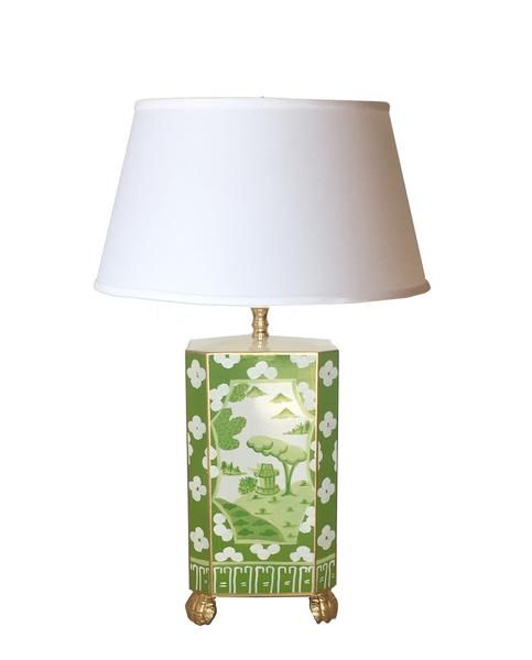 Pin By Maria Castañeda On Room In 2020 Green Lamp Painting Lamps Green Table Lamp
