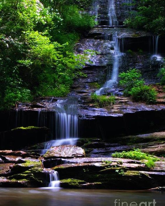 Tom Branch Falls Poster by Dennis Nelson. All posters are professionally printed, packaged, and shipped within 3 - 4 business days. Choose from multiple sizes and hundreds of frame and mat options.