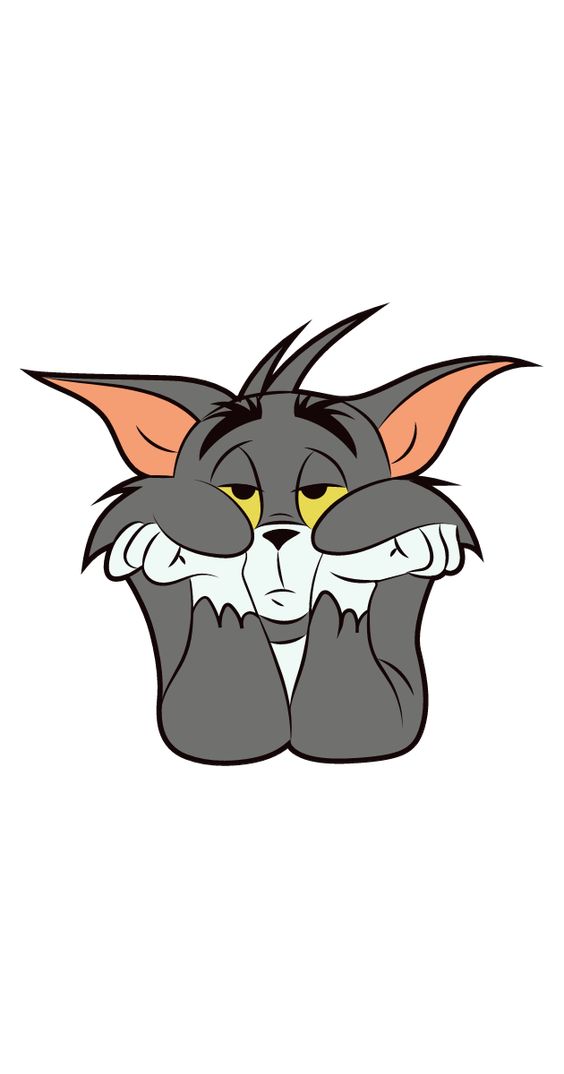 Tom and Jerry Bored Tom Sticker