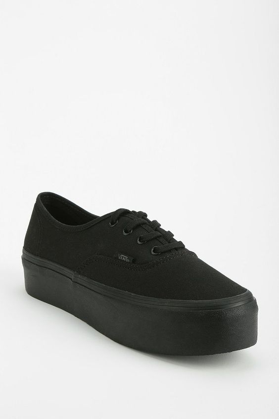 vans authentic black platform vans authentic black platform