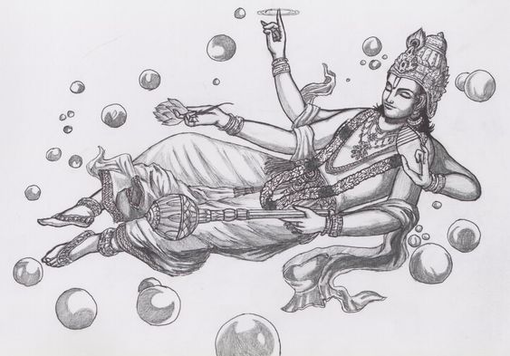 HD wallpaper: Lord Vishnu Art, Shiva illustration, God, sleep, art and craft