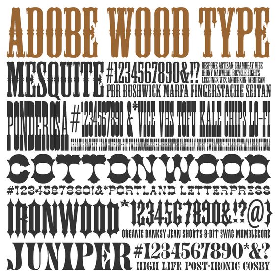 wood type fonts