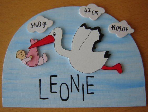 XL°STORCH /%80 cm ° KLAPPERSTORCH*GESCHENK zur GEBURT TAUFE