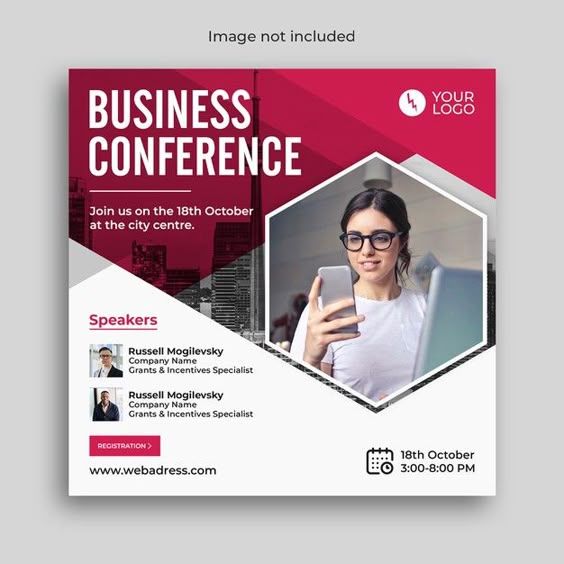 Premium PSD | Digital marketing business webinar conference banner