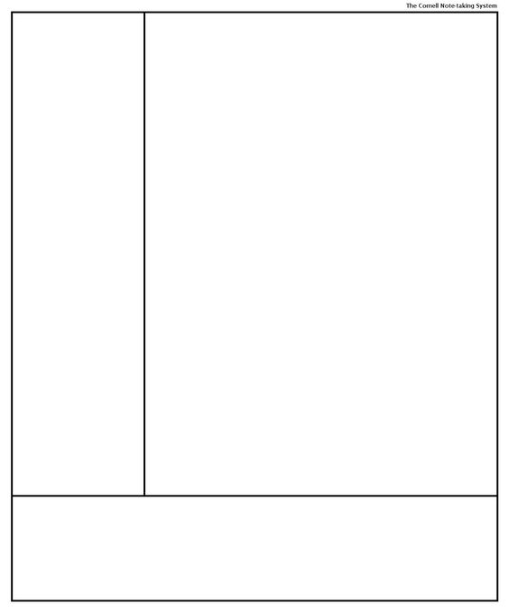 Cornell Note-taking System template template for penultimate - note template Cornell Note-taking System template template for penultimate - note template