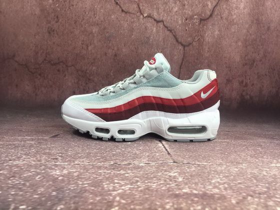 nike air max 95 essential white wolf grey & team red nike air max 95 essential white wolf grey & team red