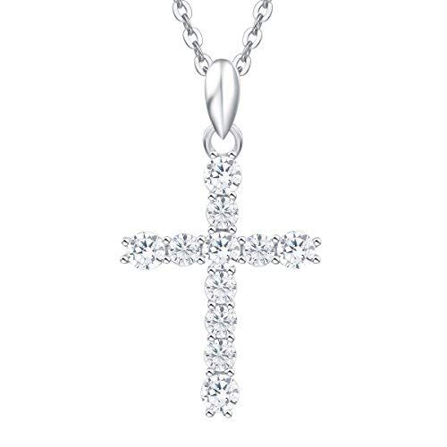 Sterling Silver High Polish Pendentif Croix