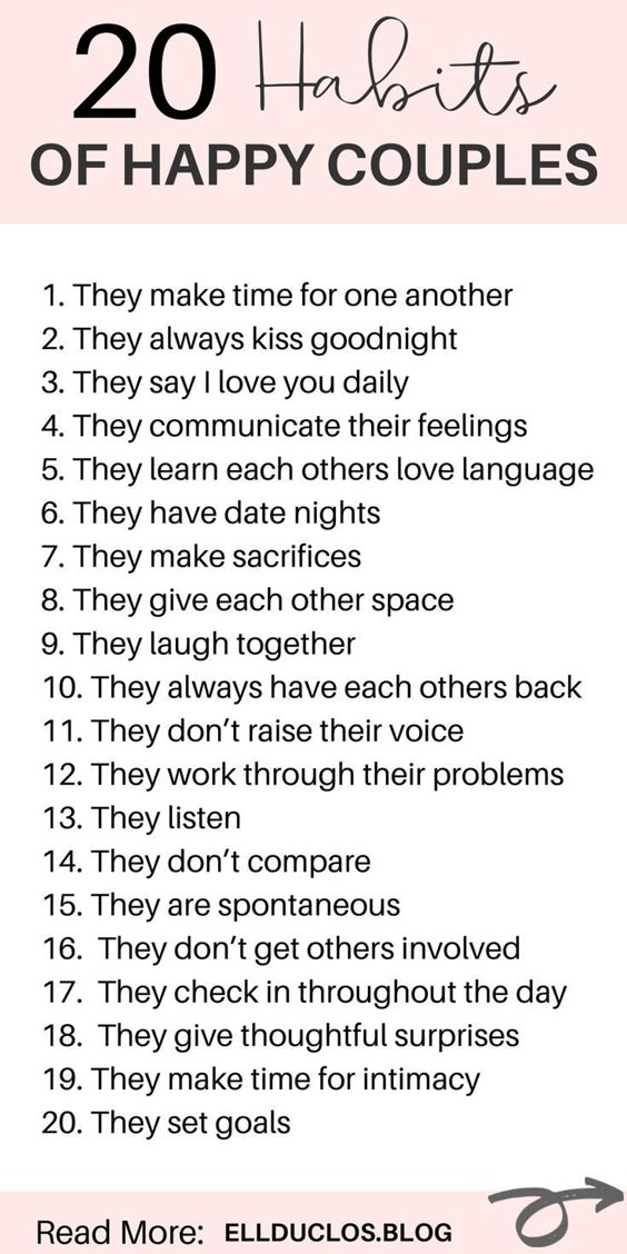 20 Habits Happy Couples Have