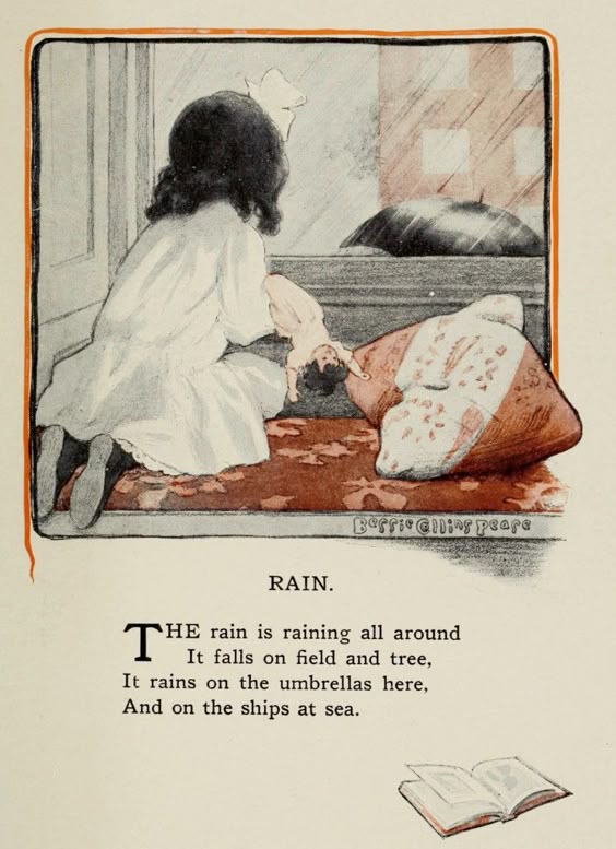 The Rain - Illustration by Bessie Collins Pease -