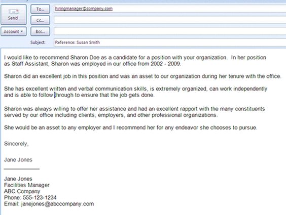 Best Formats for Sending Job Search Emails Reference letter - manager reference letter Best Formats for Sending Job Search Emails Reference letter - manager reference letter