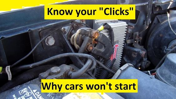Know your cars Clicks. Why it won\'t start