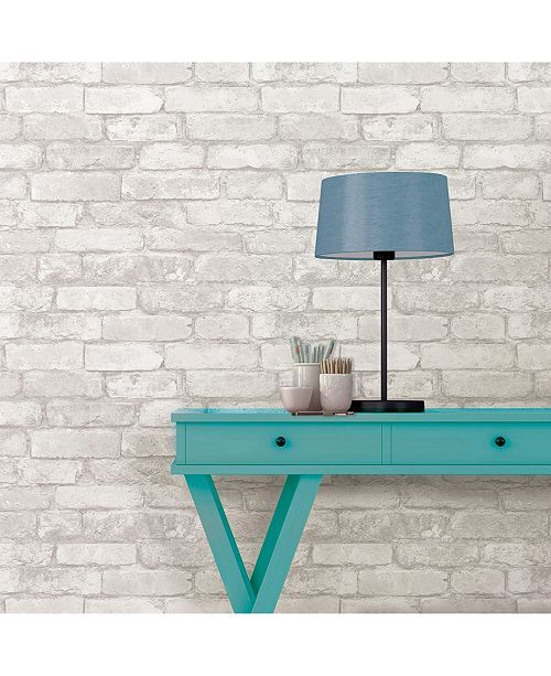 Grey Brick Facade Peel And Stick Wallpaper Grey Brick Peel And Stick Wallpaper Nuwallpaper