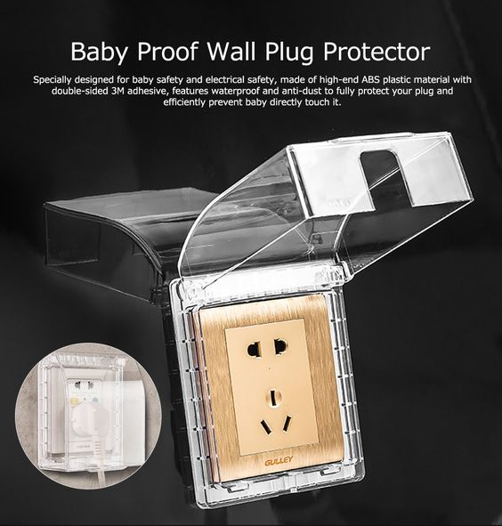 Baby Safety Electric Outlet Case Waterproof Anti-dust Wall Plug Protective Cover