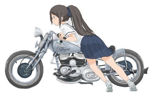Adorable Scooter Motorbike Artwork イラスト 女性キャラクターデザイン アニメの女の子 Adorable Scooter Motorbike Artwork イラスト 女性キャラクターデザイン アニメの女の子