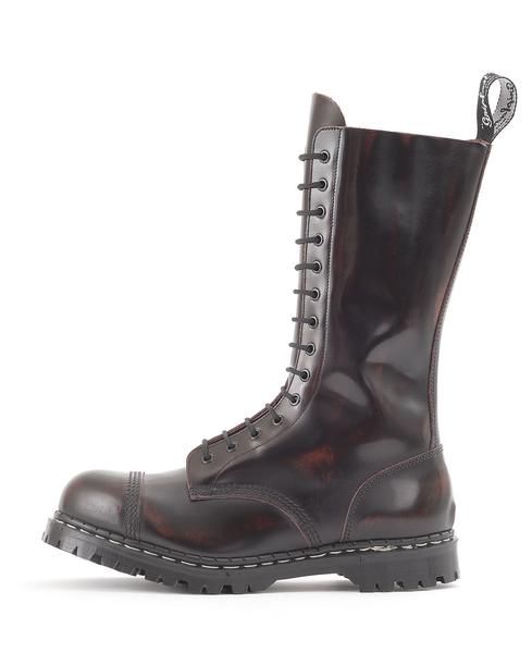 Gripfast 14 Eyelet Steel Toe Boot in Eyelet Steel Toe Boot in Burgundy Rub