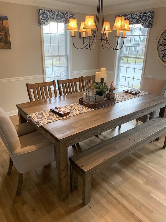 45 Lovely Rustic Table Dining Room Ideas Farmhouse Dining Room Table Dining Room Remodel Modern Farmhouse Dining Room