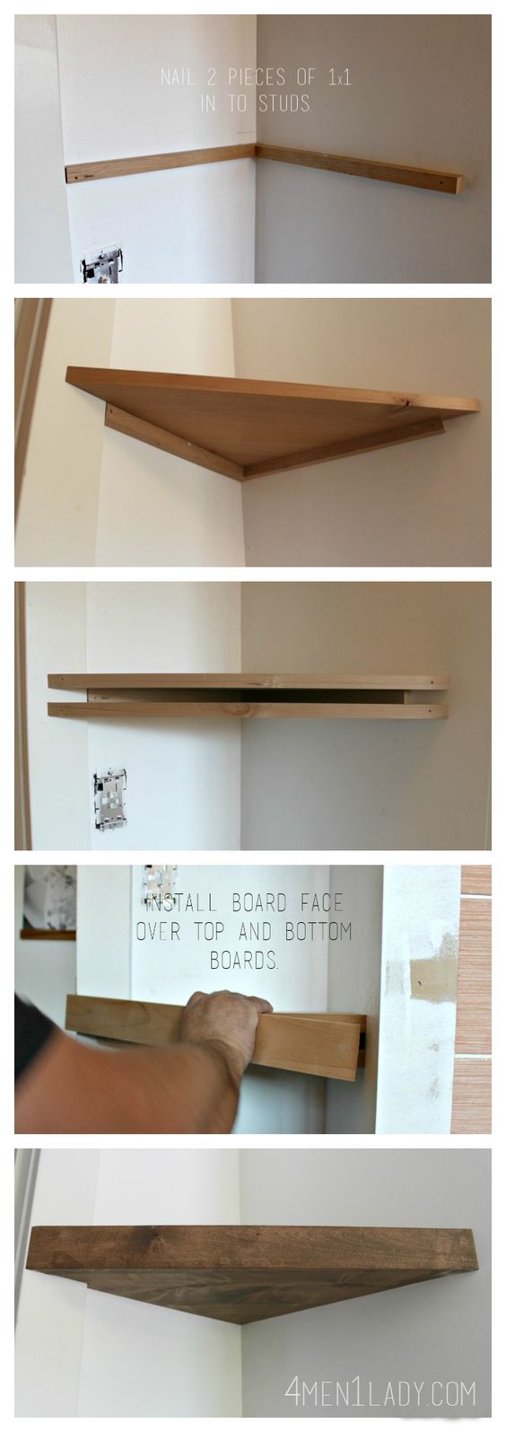 Make Corner Floating Shelves Make Corner Floating Shelves