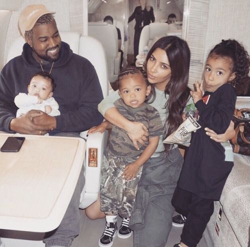 Kim Kardashian Enjoys Lunch With Kanye West And Their Two Kids Kids Fashion Kids Outfits Kardashian Kids