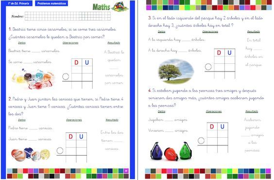 Colección De Problemas Para 1º De Primaria En Pdf E Interactivos Ideales Para Pdi Matematicas Primero De Primaria Problemas Matemáticos Primaria Matematicas
