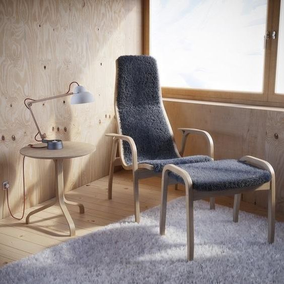 Fauteuil LAMINO de Yngve Ekström, Swedese möbler.
