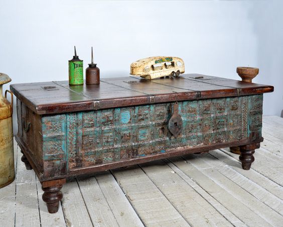 Reclaimed Trunk Coffee Table Antique By Hammerandhandimports Reclaimed Trunk Coffee Table Antique By Hammerandhandimports 579 00 Home Decor Pinterest Tables Indian Furniture And Bench