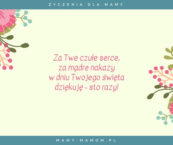 Życzenia dla Mamy - wierszyki na Dzień Mamy - Mamy-mamom.pl