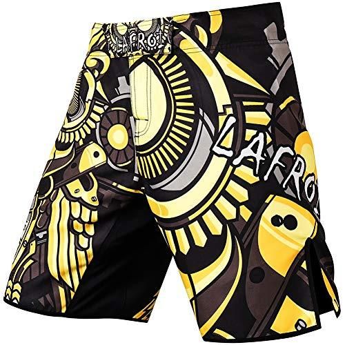 Cross Training e Altri Sport da Combattimento LAFROI QJK01 Pantaloni da MMA con Coulisse e Tasca Boxe