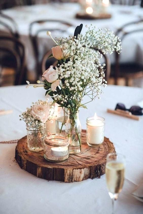Image Result For Rustic Round Table Centerpieces Bryllup Dekoration Bord Bryllupsdekorationer Rustic Round Table Centerpieces, Round Table Centerpieces Wedding