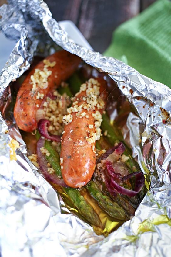 Garlic Sausage & Asparagus