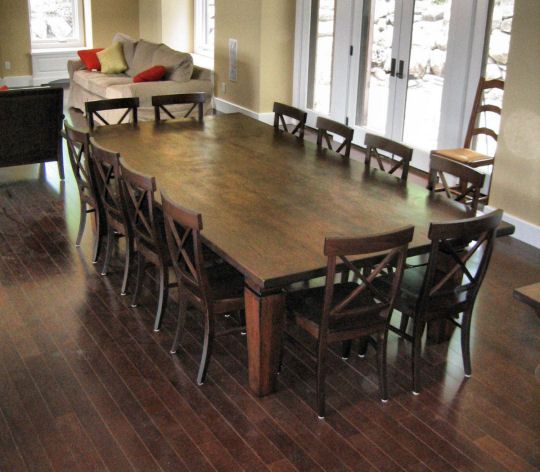 12 Seat Dining Room Table We Wanted To Keep The Additions As Unobtrusive Possible While Large Farmhouse Farmhouse Dining Room 12 Seat Table, How Long Is A Table That Seats 12