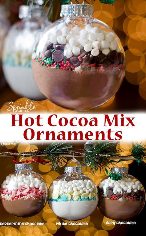 Hot Cocoa Mix Ornaments ~ DIY Homemade Christmas Gift Idea