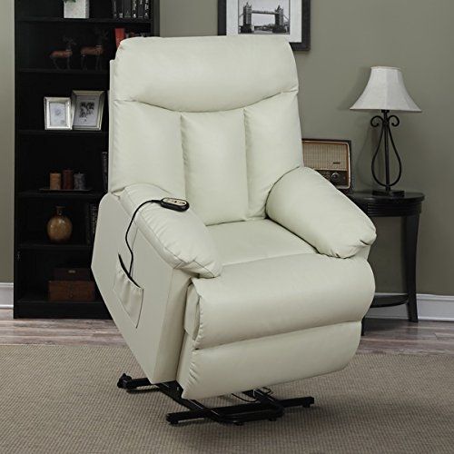 Prolounger Lya Cream Renu Leather Power Recline And Lift Wall Hugger Chair Recliners Living Room Furniture Prolounger Lya Cream Renu Leather Power, Reclining Chair History