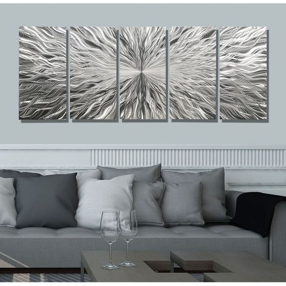 Statements2000 3D Metal Wall Art Silver Abstract by Jon Allen Photon