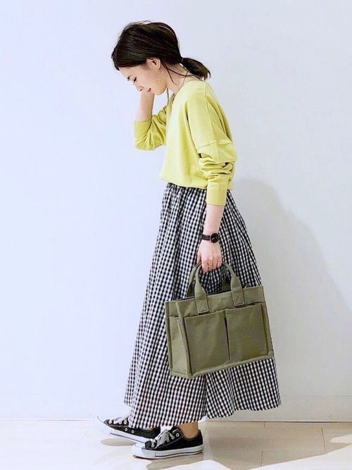 Kana American Holic American Holicのニット セーターを使ったコーディネート Wear 着こなしいろいろ イエロー セーター セーター コーデ Kana American Holic American Holicのニット セーターを使ったコーディネート Wear 着こなしいろいろ イエロー セーター セーター コーデ