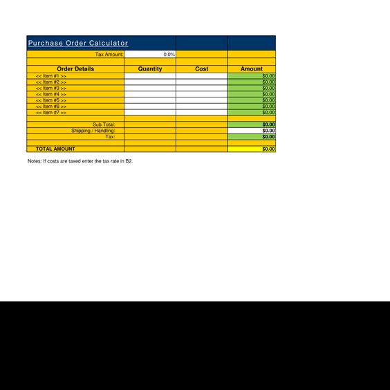 Invoice Calculator - Use the Invoice Calculator to calculate a - purchase order templates Invoice Calculator - Use the Invoice Calculator to calculate a - purchase order templates